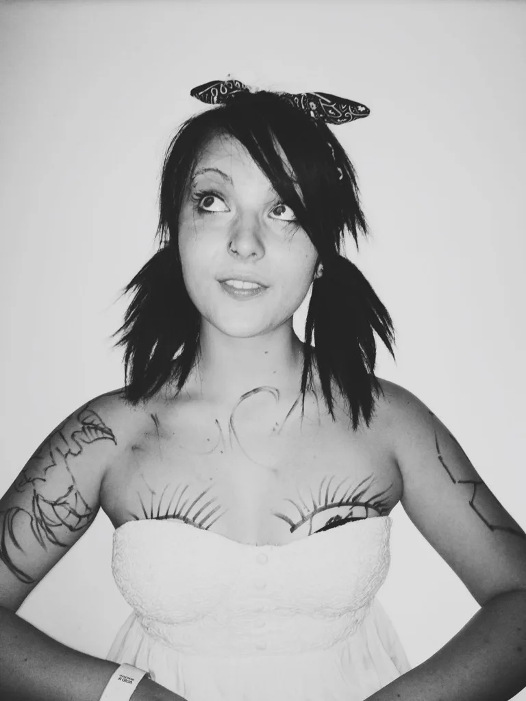 BW photo of a girl