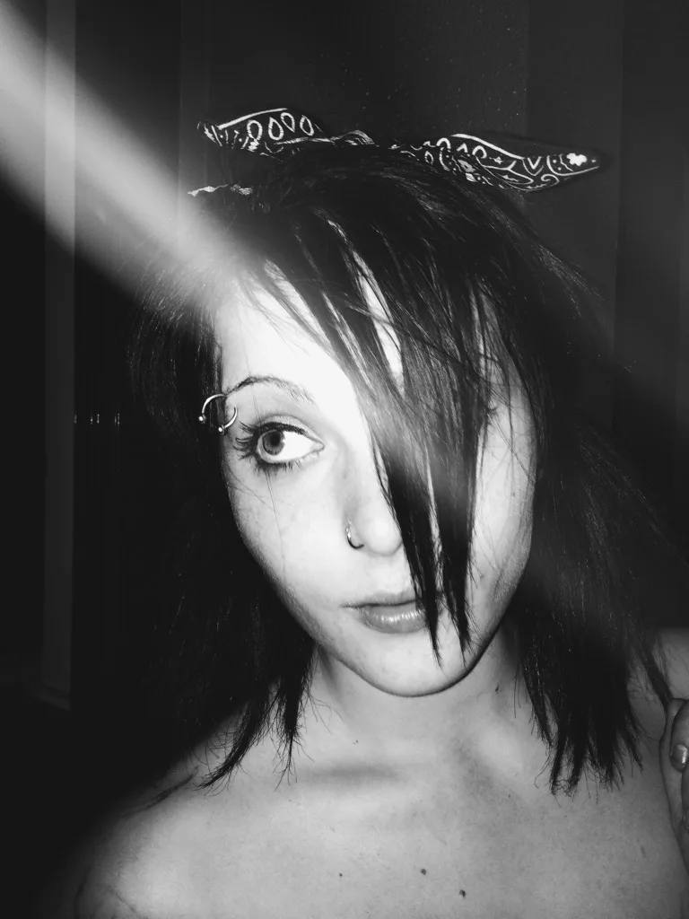 BW photo of a girl